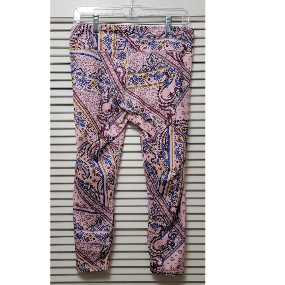 Yoga High Rise Bright Pink Paisley Floral Athletic Legging Pants Unusual colors - Picture 10 of 10